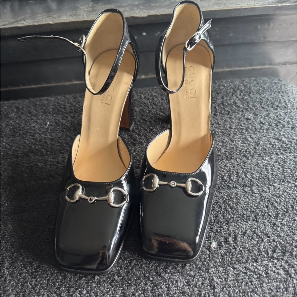 Gucci Black Patent Leather Women's Shoes
